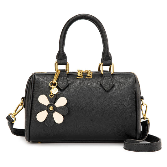 Lee Satchel Purses for Women, Small Top Handle Handbag, Convertible Crossbody Satchel with Detachable Shoulder Strap for Casual Use, LEE70-001BK