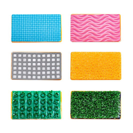 Hygloss Products Kids Arts and Crafts Sponge Stamps Textured Foam Stampers for Painting, 6 Fun Designs, for Classrooms and at Home, Each Measures 1 7/8 x 3 1/4 inches (6-Pack)