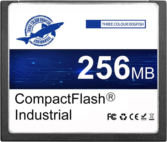 THREE COLOUR DOGFISH 256MB FAT16 Dogfish Compact Flash Memory Card High Performance Industrial CF Type I Card