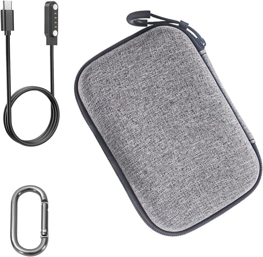 Xininyia [1+1 Pack] for PLAUD NotePin AI Voice Recorder Carrying Case & Charging Cable, Only Case - Carrying Travel Bag