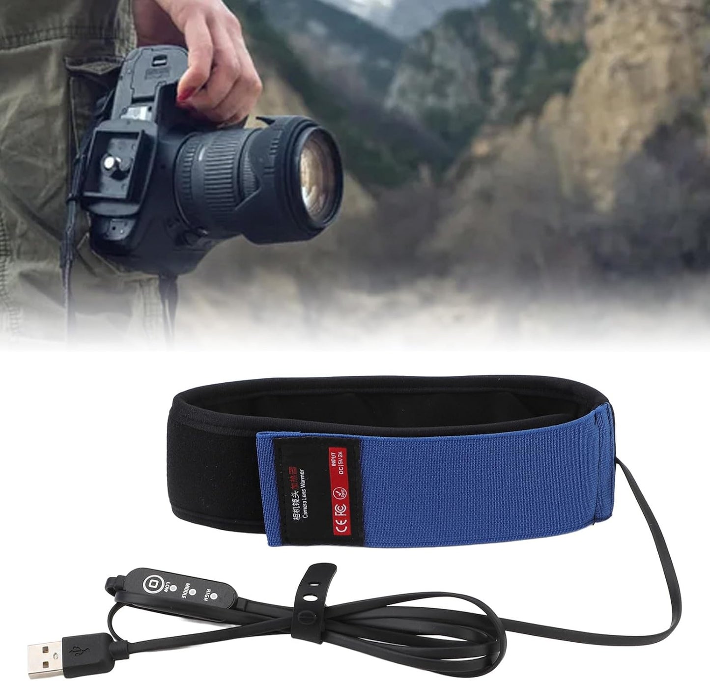 Zopsc 3 (425mm) Lens Heater Strip, Temperature Adjustable USB Dew Heater for Telescopes, Cameras, and Viewfinders