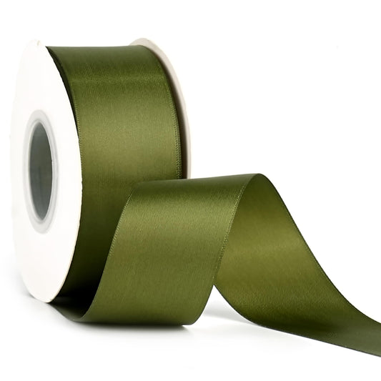 MAYREEL Moss Satin Ribbon 1.5 Inch Thick Double Faced Dark Green Ribbon for Crafts Gift Wrapping Wedding Decor Hair Bows Party Favor Flower Bouquets 25 Yards