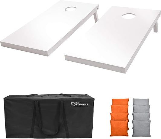GoSports 4 ft x 2 ft Regulation Size Wooden Cornhole Boards Set - Includes Carrying Case and Over 100 Optional Bean Bag Colors