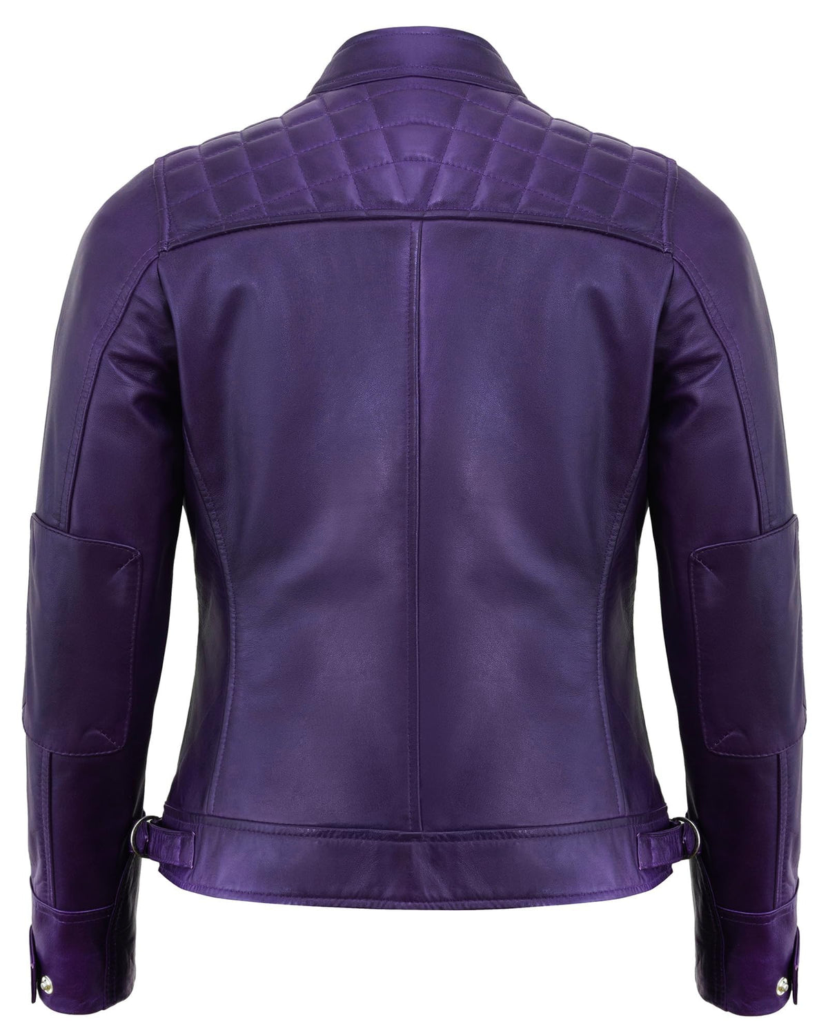 UrbanFocal Purple Leather Jacket Women - Real Lambskin Stylish Outerwear Leather Jackets For Womens | [101002905] Purple Diamond1, XL
