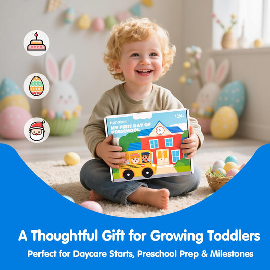 hahaland Busy Book Preschool Learning Activities - First Day of School Gifts Activity Books for Toddlers 1-4, Montessori Toys 2 Year Old Boy Girl Birthday Gift Preschool Must Haves Busy Board Ages 2-4