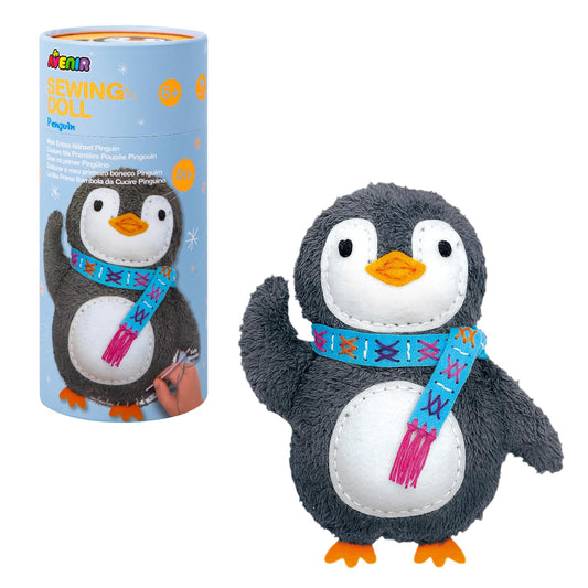 Avenir My First Sewing Kit for Kids Ages 6-8 Beginners | Learn to Sew Stuffed Animal Kit with Premium Plush | Child-Safe Pre-Punched Fabric Tools | Craft Gift for Boys & Girls