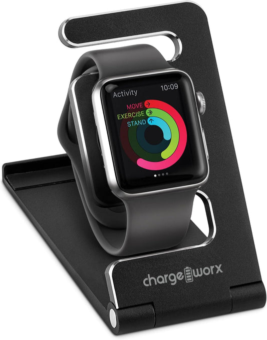 CHARGEWORX Smart Watch Stand Charger, Portable Apple iWatch Charging Station for Office Desk Accessories, Nightstand