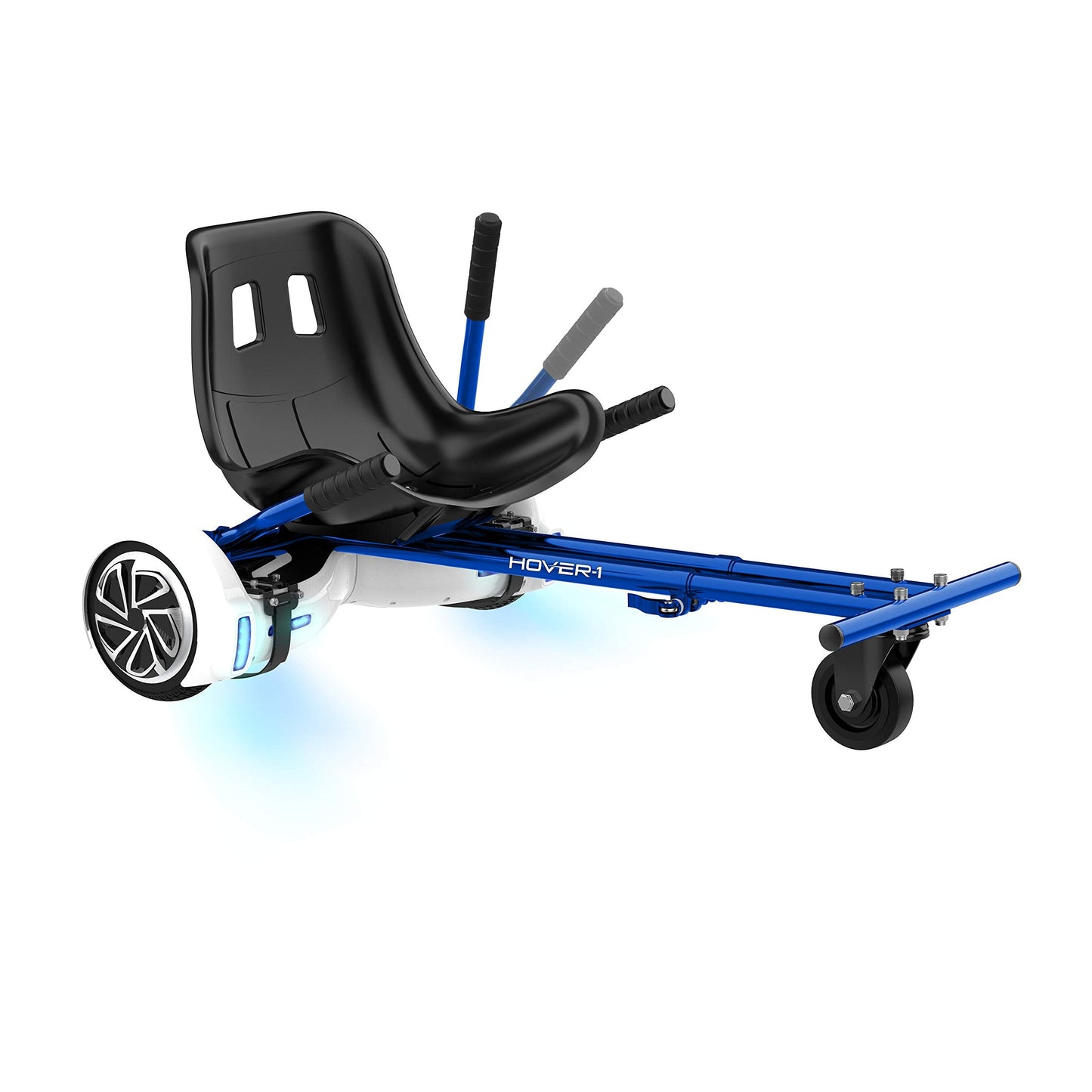 Hover-1 Buggy Hoverboard Attachment Compatible with Most 6.5" & 8" Electric Hoverboards, Hand-Operated Rear Wheel Control, Adjustable Frame & Straps, Easy Assembly & Install Hoverboard Go Kart