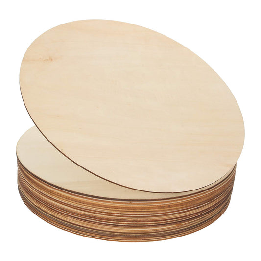 ZOEYES 20 Pack 12 Inch Wood Rounds Unfinished Basswood Plywood Wooden Sheets Blank Wood Circle for Crafts Painting School Projects Door Hanger Wood Burning