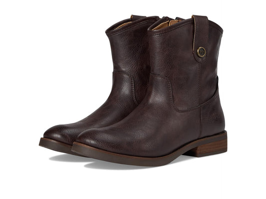 FRYE AND CO. Womens Kellie Button Short Dark Brown 7 Medium