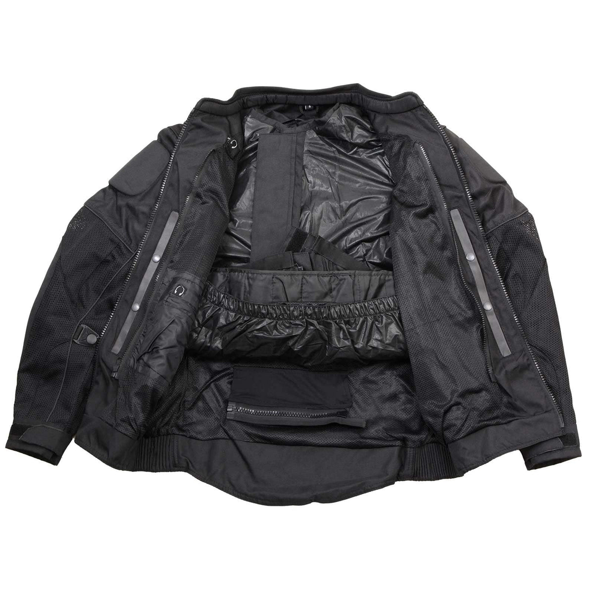 Milwaukee Leather Men’s CE Armored All-Season Motorcycle Jacket - Protective Textile Racer Design - X-Large
