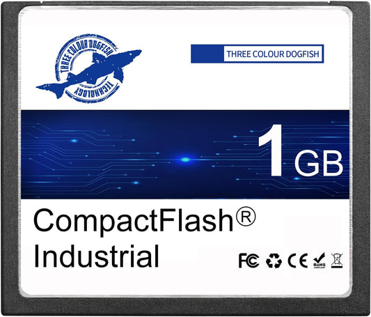 THREE COLOUR DOGFISH 1GB FAT16 Dogfish Compact Flash Memory Card High Performance Industrial CF Type I Card