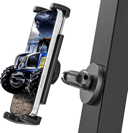 Charchendo 17 16 15 14 13 12 4-7" Magnetic Portable Metal Phone Mount for Tractor [Powerful Magnet], Phone Holder