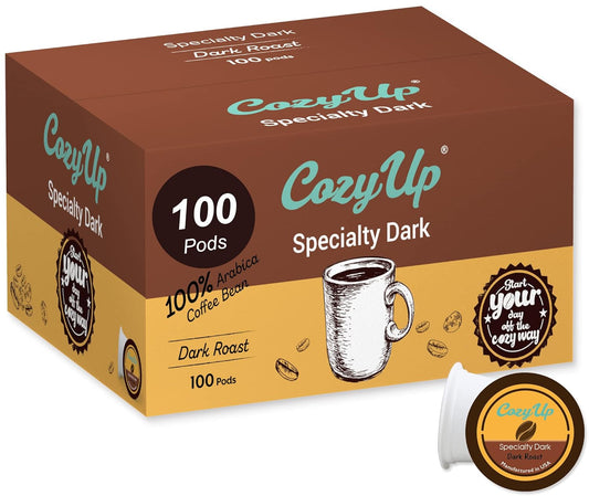 Skiennix Dark Roast Coffee Pods - 100-Count Specialty Single-Serve Compatible with Keurig K-Cup Brewers