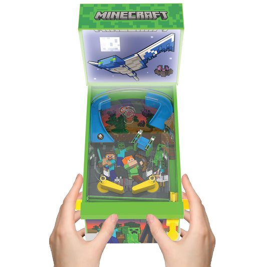 Minecraft: Mini Arcade Pinball - Deluxe Collector Series, Lights & Sounds, Classic Tabletop Game, Skill Shot Challenges, Licensed Toy, Adults-Kids 3+