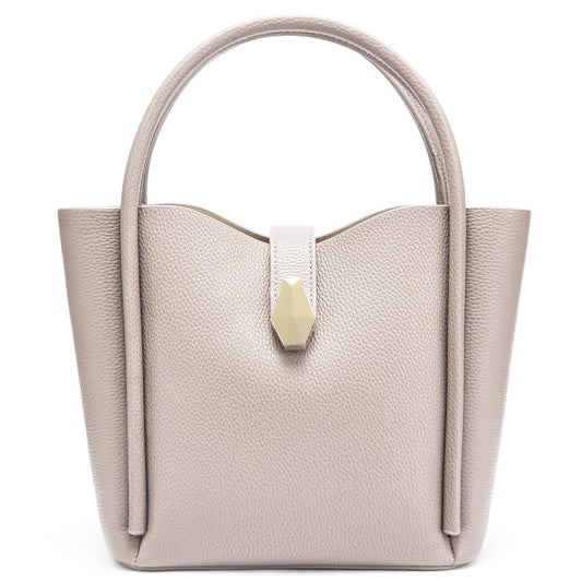 hedexe Leather Bucket Bags for Women: Designer Genuine Leather Tote Shoulder Purse - Fashion Ladies Satchel Handbag (Beige)