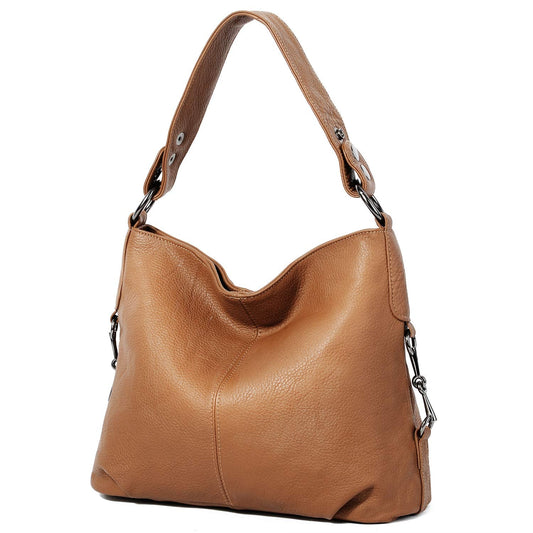 YALUXE Genuine Leather Shoulder Bags Stylish Hobo Handbags Purses Crossbody Bags for Women