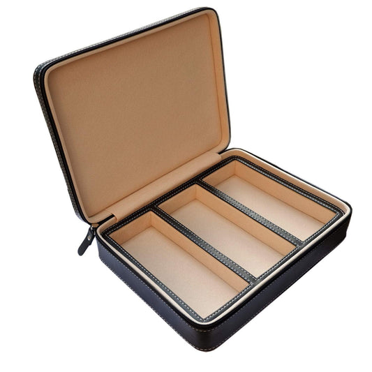 Beaufort 3 Slots PU Leather Eyeglasses Storage Box Sunglasses Box Jewelry Display Case Watch Box for Women Men