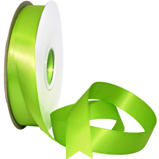 Morex Ribbon Double Face Satin Ribbon 7/8" X 50 YD Jasmine Green Ribbon for Gift Wrapping, Birthday Gift Cards, Satin Dress for Women, Silk Ribbons for Crafts, Wedding Gifts for Couple