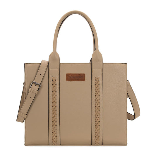 × Wrangler Large Tote Bag Purses for Women Shoulder Purse Handbag with Pocket Khaki Crossbody Bag with Strap WG70-8317-KH