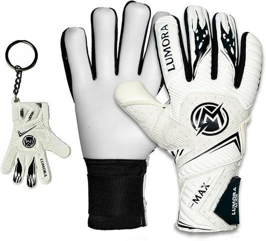 Goalkeeper Gloves-Professional Negative Cut Goalie Gloves with Contact Max Grip, 4mm Foam Padding & Airprene Backhand| No Finger Save, All-Weather Performance. Sizes (7-10)