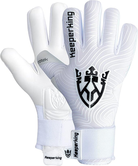 Professional Soccer Goalie Gloves Kids, Boys, Youth, Adult, Men- Football Goalkeeper Glove Strong grip palm protection Giga latex 4mm Double elastic Wrist with Negative cut, Slim(Size 6-11)