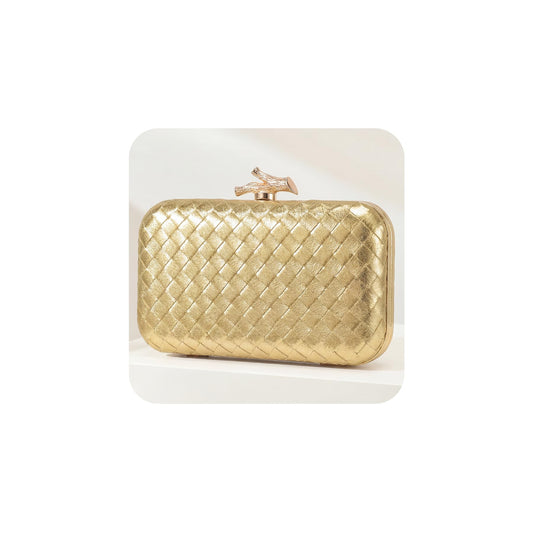 CHUNLI Clutch Purses for Women Evening/Wedding Chic Woven Bag Formal PU Leather Purse Designer Handbags for Women