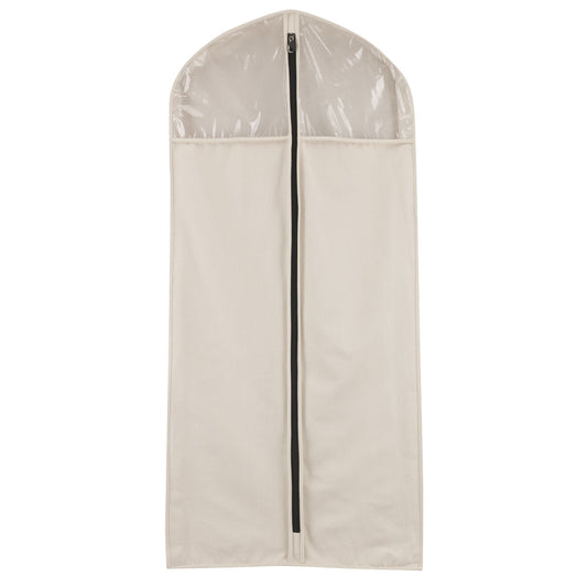 Household Essentials 3392-1 Cedarline Collection Hanging Garment Bag | Dress and Suit Protector | Natural Cotton Canvas,Off-White