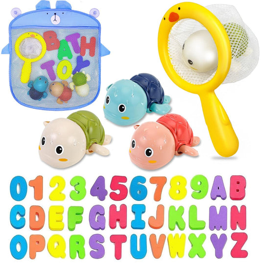 Bath Toys Kids Age 1-3 - Foam Bath Letters And Numbers Abc Alphabet Learning Toys Bathtub Toys Toddlers 2-4 Water Pool Shower Tub Toy Babies Infant 6-9-12-18-24 Months Gifts For 1-6 Year Old Boy Girl