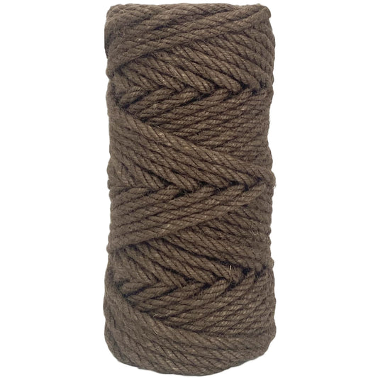 Leecogo 6mm Jute Rope 100 Feet Natural Craft Rope Twine String Perfect for Home Gardening Macrame Arts Crafts DIY Cat Scratching Post Replacement Repairing Recovering Cats Toy Making,Dark Brown