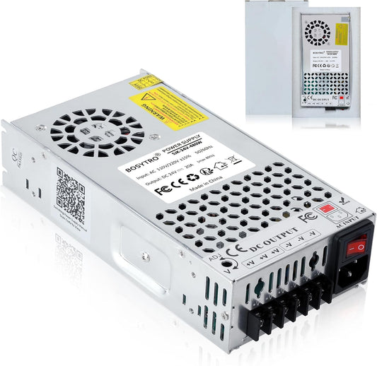 BOSYTRO 24V 20A 480W AC110V/220V 24 3D Upgraded Output Port DC Switching Power Supply, Universal Transformers (SMPS)
