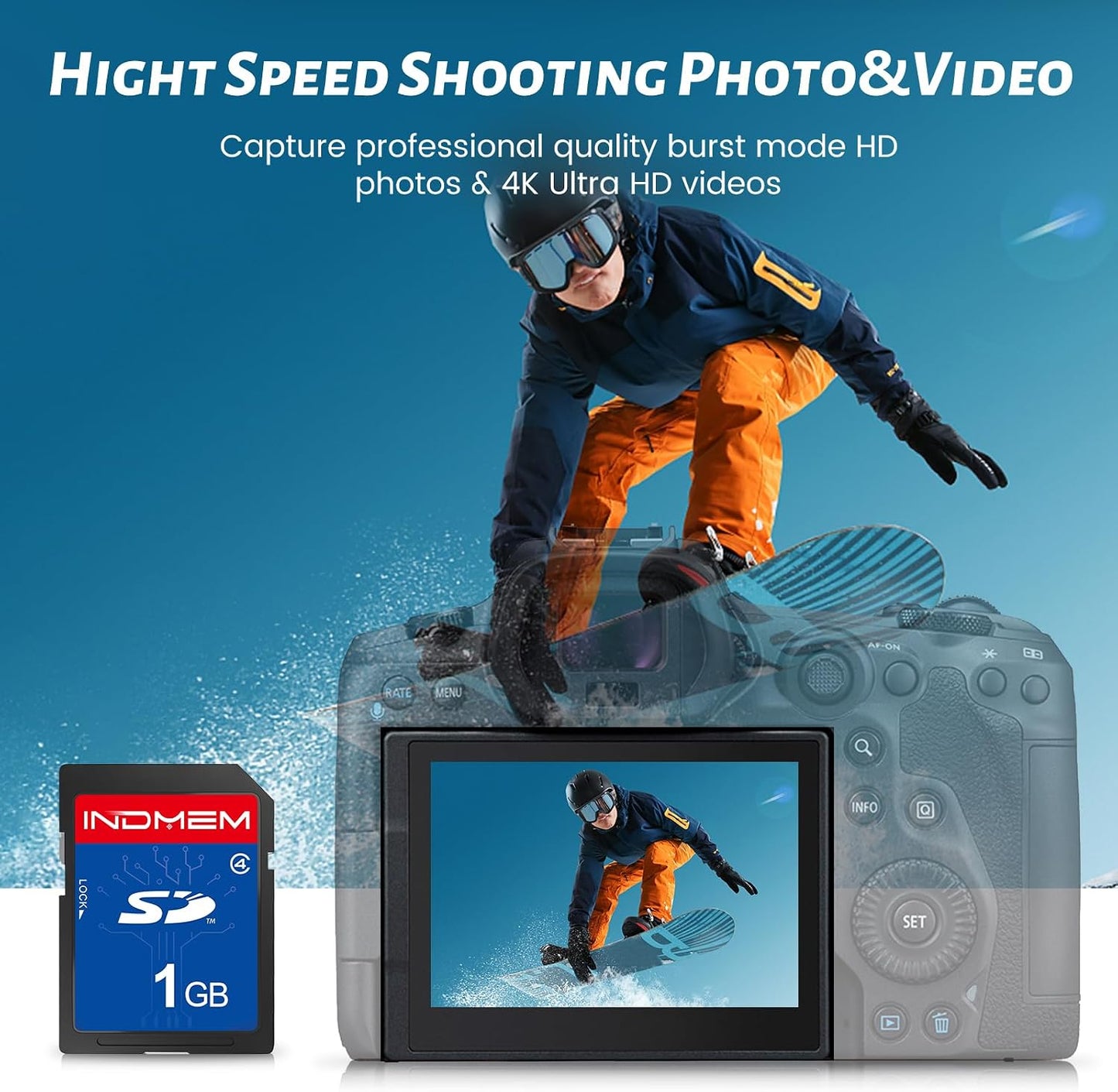 elecacc 1GB (2 Pack) 4 MLC 1GB(2pc) SD Card Class Flash Memory Cards Stanard Secure Digital Cards Camera Cards