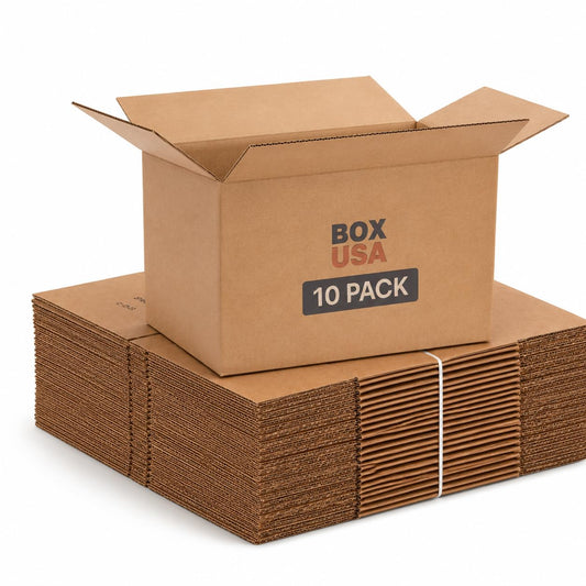 BOX USA Moving Boxes 22"L x 17"W x 12"H (10-Pack) Large - Corrugated Cardboard Box for Shipping, Mailing, Packing, Packaging and Storage