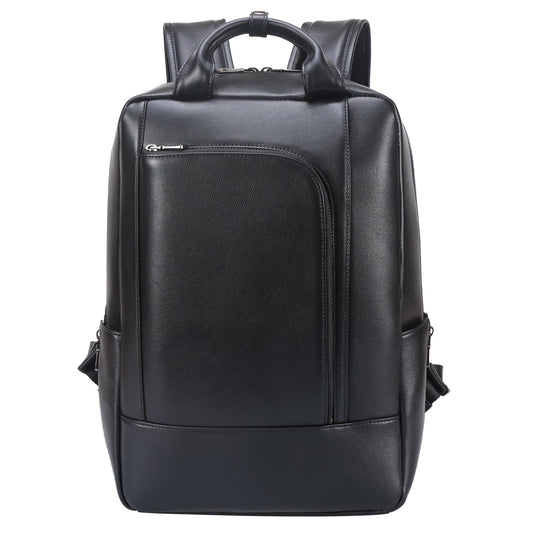 TIDING Genuine Leather 15.6 Inch Laptop Business Backpack for Men & Women, Professional Work Casual Daypack Waterproof Travel Outdoor Bag