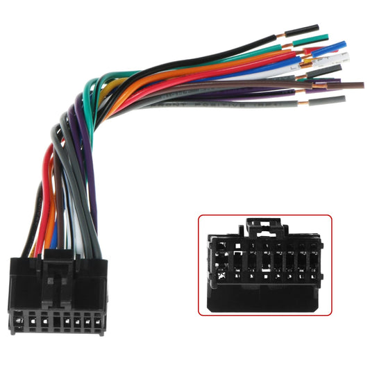 16 RDBS Pin Radio Wiring Harness Plug Fit for Pioneer CD DVD Stereo Power Speaker Wire Replacement Aftermarket