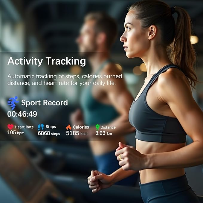 Ring Health Tracker for Women Men, Fitness Tracker with Heart Rate, Blood Oxygen, Sleep Monitor, Calories, Step Counter, IP68 Waterproof Smart Ring for iPhone & Android, No Subscription Fee (Gold, 7#)