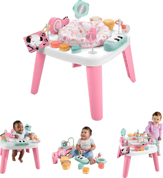 Fisher-Price Baby to Toddler Toy 3-in-1 Musical Moments Activity Center & Play Table with Music Lights & Developmental Activities