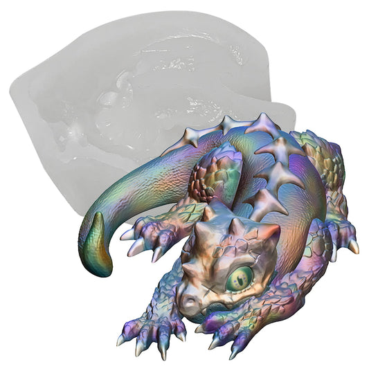 KAKIWYHHH Magical Skull Dragon 3D Epoxy Resin Silicone Mold for Fondant Sugar Craft, Cake Topper Decorating, Polymer Clay, Plaster
