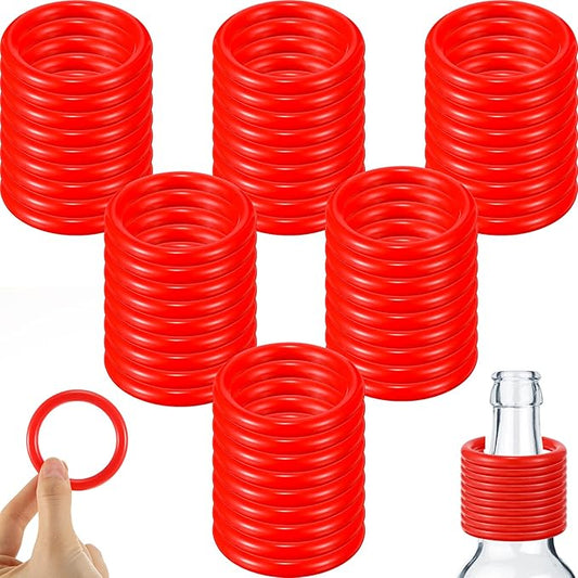 Civaner 72 Pcs Ring Toss Rings Game Plastic Carnival Ring Toss for Speed Agility Practice, Fun Target Toys Carnival Halloween Party Favors Throw Bottle Sports Yard Family Game