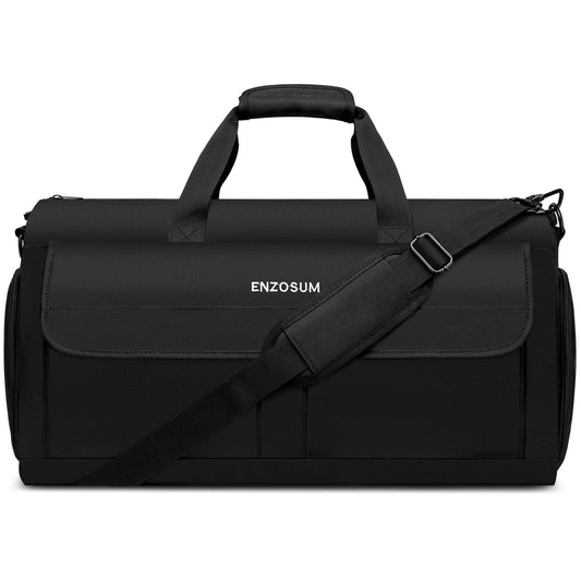 Garment Bags for Travel Large Suit Bag for Men Carry On Garment Bag Convertible Garment Duffle Bag with Shoes Compartment,2 in 1 Hanging Dress Suitcase Suit Travel Bags,Black