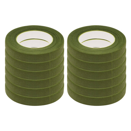 HARFINGTON 12 Rolls Floral Tapes 1/2 Inch 30 Yards Flower Adhesive Waterproof Tape for Floral Arranging Wedding Bouquet Wrap Craft Florist Tape, Grass Green