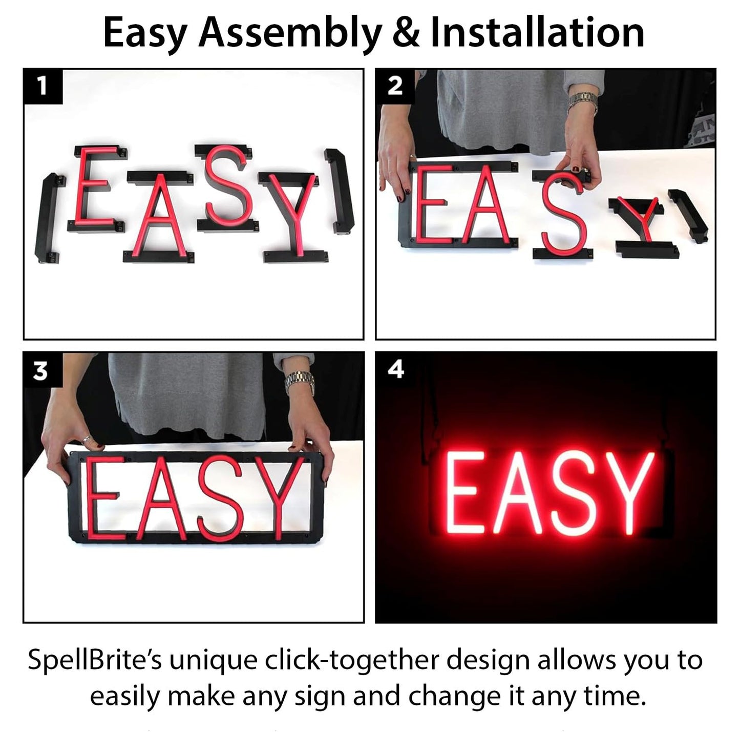 SpellBrite PIZZA Sign | Pizza-Related Sign with Neon Look, Green LED Light Source | 17.6" x 6.3"