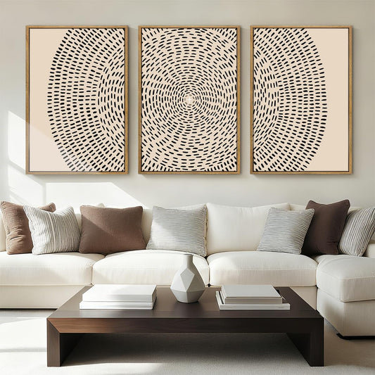 ANHUIB Jesus Wall Art 16x24 Inch Jesus Feeds The 5000 Canvas Wall Art Set of 3 Framed Easter Christian Wall Decor Modern Abstract Art Print for Living Room Bedroom Office