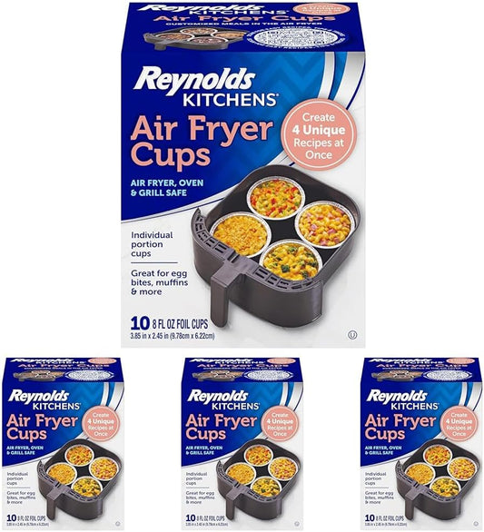 Reynolds Kitchens Air Fryer Cups - Oven-Safe Meal Prep Containers for Picky Eaters | 40 Pack, 8 fl oz