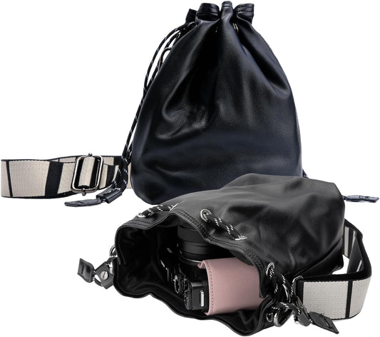 Bowan Small Camera Bag,Camera casing bag,Soft Cute Camera Pouch Handbag compatible with Mirrorless