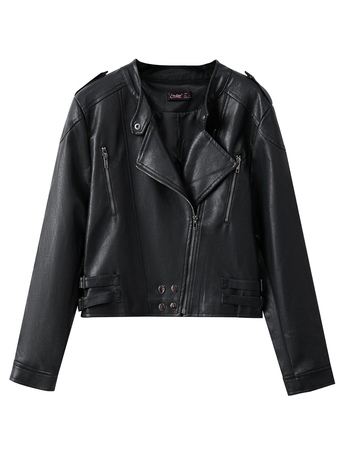 Eliacher Cropped Pu Leather Jacket (US 16-18)