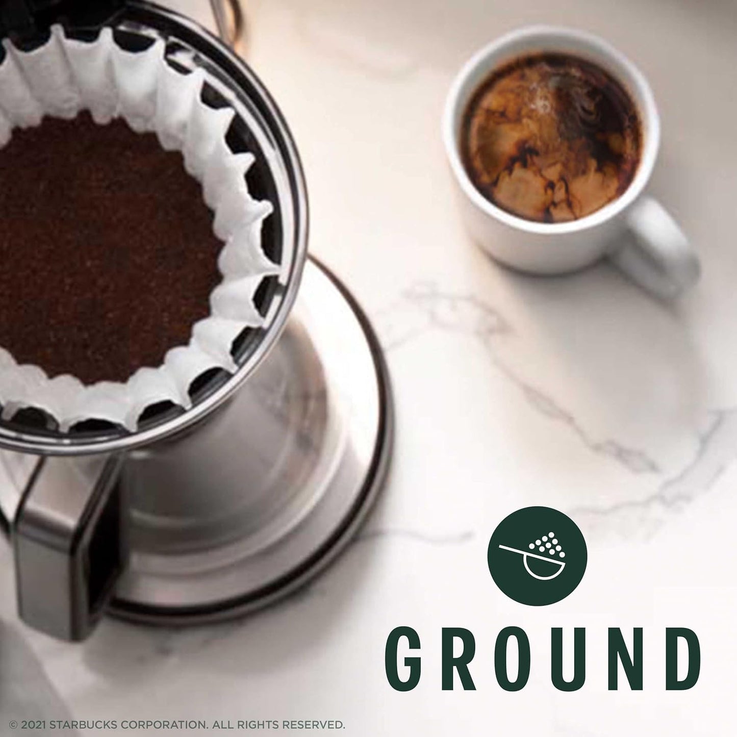 STARBUCKS® Espresso Roast Ground Coffee - Rich Flavor, 28oz (4 Bags)