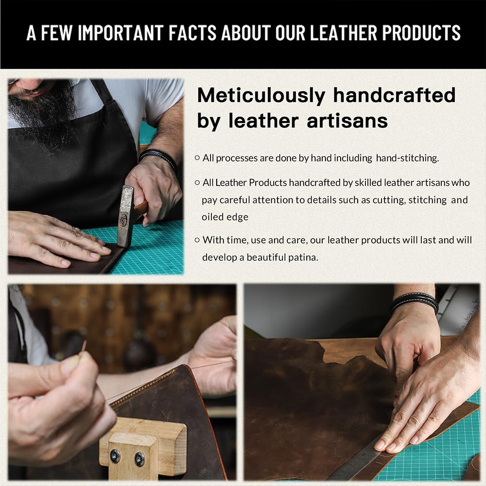 CONTACTS Pipe Tobacco Pouch with Pipe Stand Full Grain Leather Tobacco Pipe Accessories Bag Handmade Travel Organizer for 2 Pipes, Lighter, Cigarette