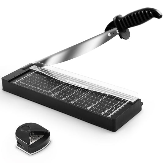MAKEASY Paper Cutter 12 Inch, 12 Sheet Capacity, Heavy Duty Paper Cutter for Cardstock, Guillotine Paper Trimmer for Crafting, Classroom and Office