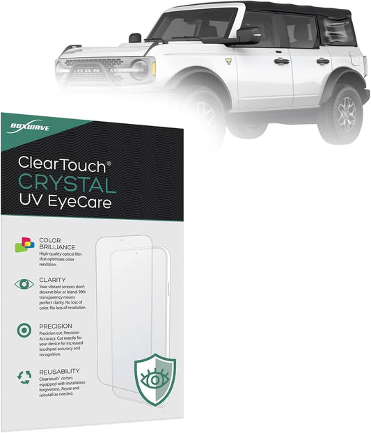 BoxWave 2021 (8 (2-Pack), Screen Protector Compatible With Ford Bronco Badlands Infotainment Display in) - ClearTouch